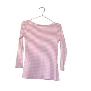 Vineyard Vines Pink Striped Long Sleeve Top - XS